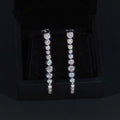Bezel Drop Earrings — Moissanite, 925 Silver