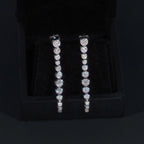 Bezel Drop Earrings — Moissanite, 925 Silver