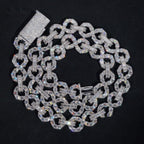 16mm Big Stone Cuban Chain — Moissanite, 925 Silver