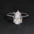 Pear Cut 8×12mm Engagement Ring — Moissanite, 925 Silver
