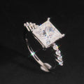 9mm Princess Cut Marquise Band Ring — Moissanite, 925 Silver