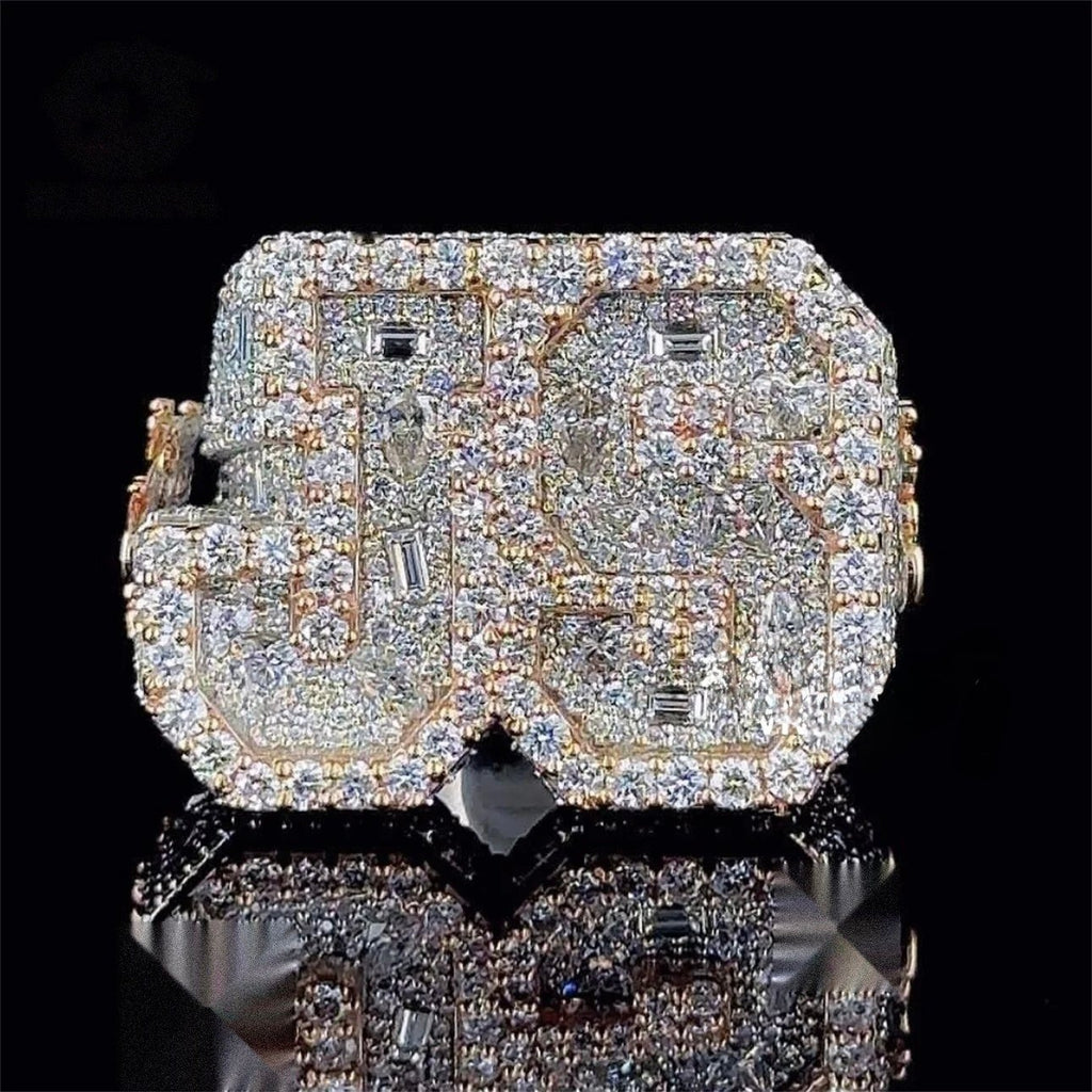 Rapper Custom Iced Ring — Moissanite, 925 Silver