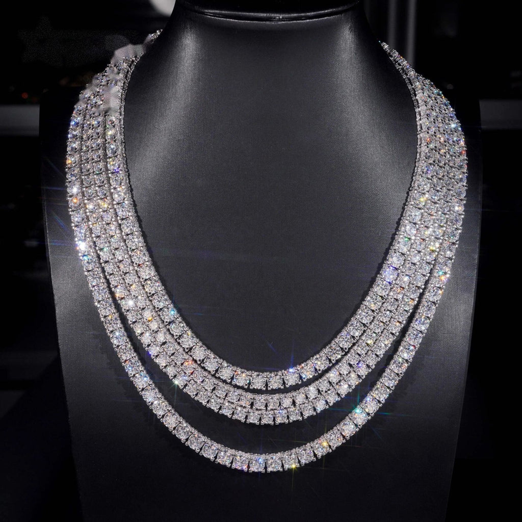 Classic Iced Tennis Chain — Moissanite, 925 Silver
