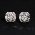 Cluster Baguette Stud Earrings — Moissanite, 925 Silver
