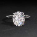 Oval Cut 10×12mm Engagement Ring — Moissanite, 925 Silver
