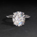 Oval Cut 10×12mm Engagement Ring — Moissanite, 925 Silver