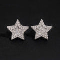 Pavé Star Stud Earrings — Moissanite, 925 Silver