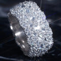 Iced Men's Ring IV — Moissanite, 925 Silver