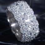 Iced Men's Ring IV — Moissanite, 925 Silver