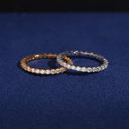 2mm Round Eternity Wedding Band — Moissanite, 925 Silver