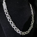 13mm Cross Infinity Charm Chain — Moissanite, 925 Silver