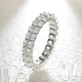 Oval Cut Eternity Band — Moissanite, 925 Silver