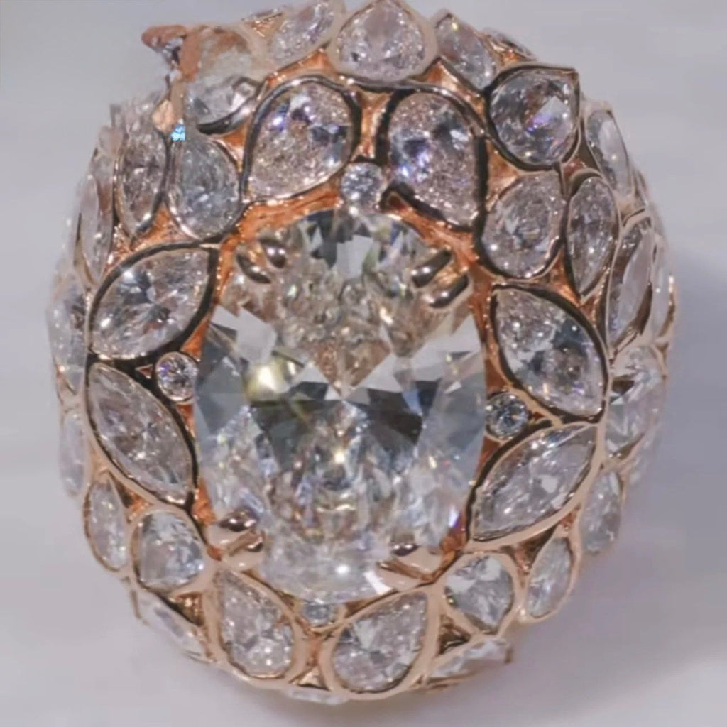 Iced Men's Ring III — Moissanite, 925 Silver