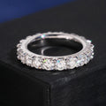 Prong-Set Round Eternity Band — Moissanite, 925 Silver