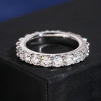 Prong-Set Round Eternity Band — Moissanite, 925 Silver