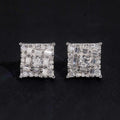 Baguette Stud Earrings — Moissanite, 925 Silver