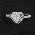 Heart Cut 8×8mm Engagement Ring — Moissanite, 925 Silver