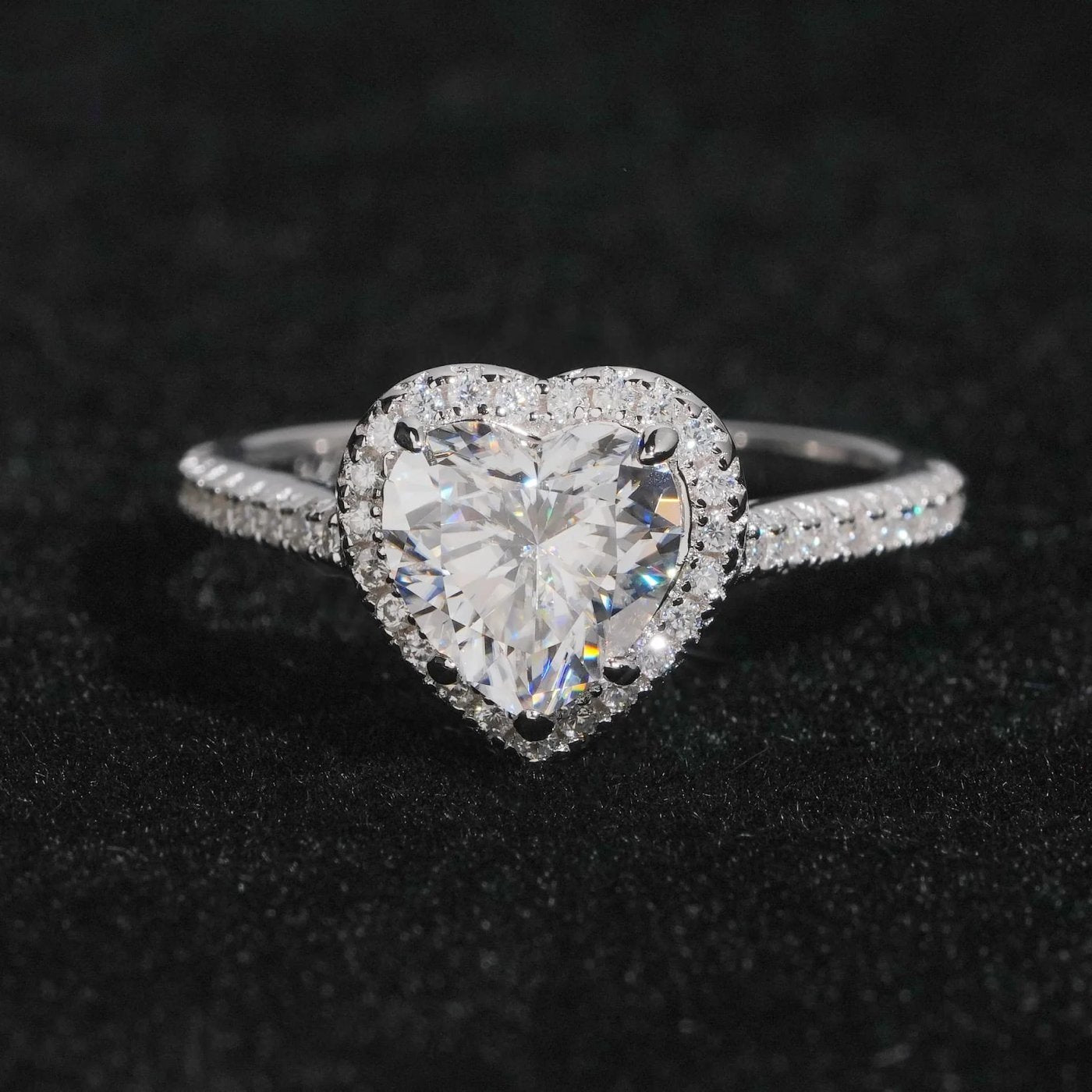 Heart Cut 8×8mm Engagement Ring — Moissanite, 925 Silver