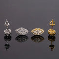Marquise Stud Earrings — Moissanite, 925 Silver