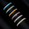 3mm Color Stone Eternity Band — Moissanite, 925 Silver