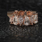 Pear & Pavé Eternity Band — Moissanite, 925 Silver