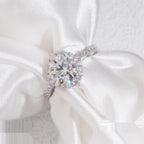 Trendy Round Eternity Ring — Moissanite, 925 Silver