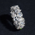Pear Cut Eternity Band — Moissanite, 925 Silver