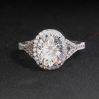 Oval Cut 8×10mm Engagement Ring — Moissanite, 925 Silver