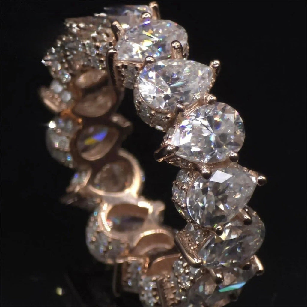 Pear & Round Eternity Band — Moissanite, 925 Silver