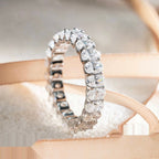 Oval Cut Eternity Band — Moissanite, 925 Silver