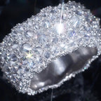 Iced Men's Ring IV — Moissanite, 925 Silver