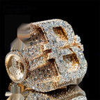 Iced Men's Ring II — Moissanite, 925 Silver