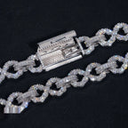 16mm Big Stone Cuban Chain — Moissanite, 925 Silver