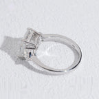 Trendy Solitaire Eternity Ring — Moissanite, 925 Silver