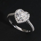 Heart Cut 8×8mm Engagement Ring — Moissanite, 925 Silver