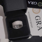 3-Row Pavé Men's Band Ring — Moissanite, 925 Silver