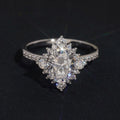 Oval Cut Engagement Ring — Moissanite, 925 Silver