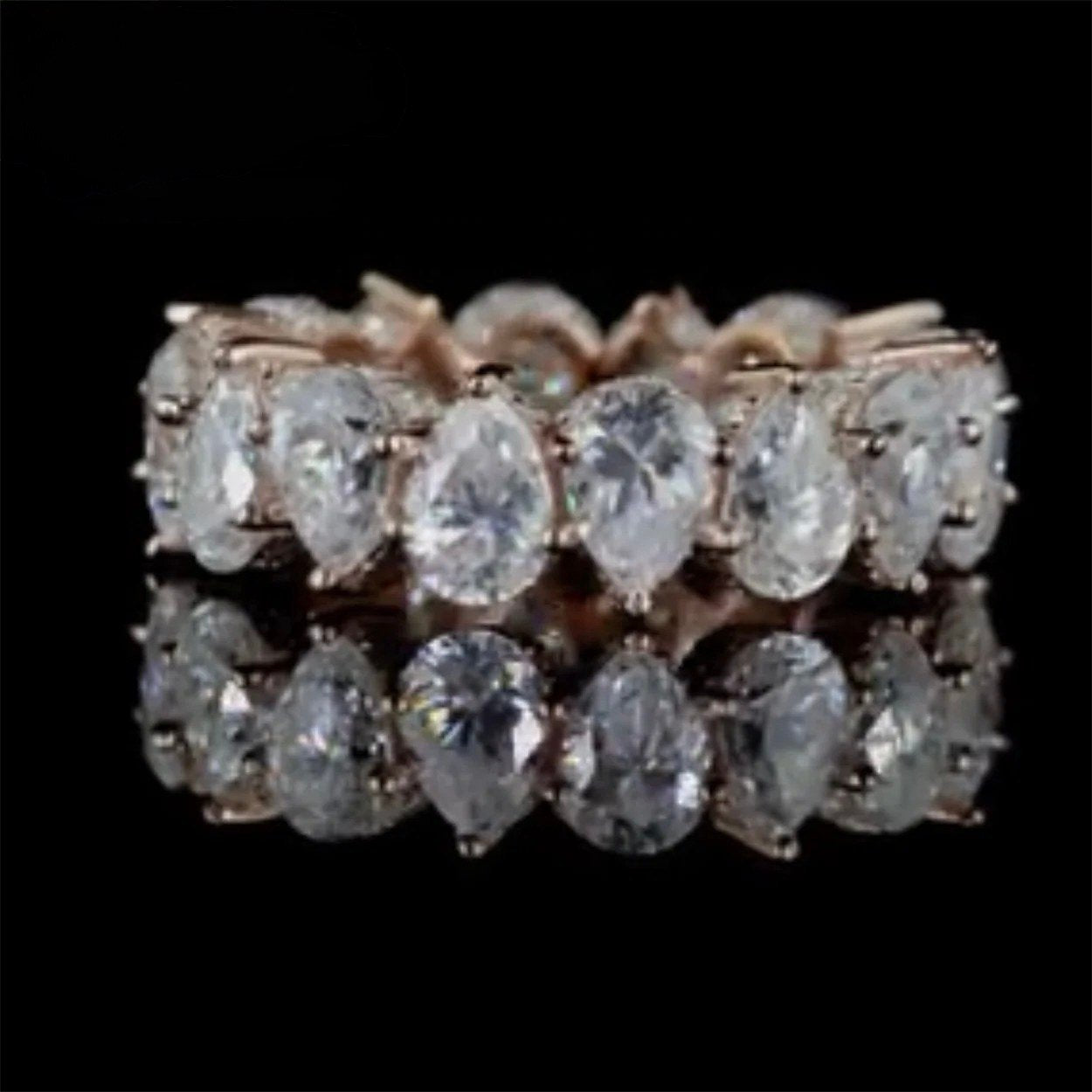 Pear & Round Eternity Band — Moissanite, 925 Silver