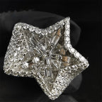 Iced Star Ring — Moissanite, 925 Silver