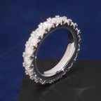 Prong-Set Round Eternity Band — Moissanite, 925 Silver