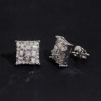 Baguette Stud Earrings — Moissanite, 925 Silver