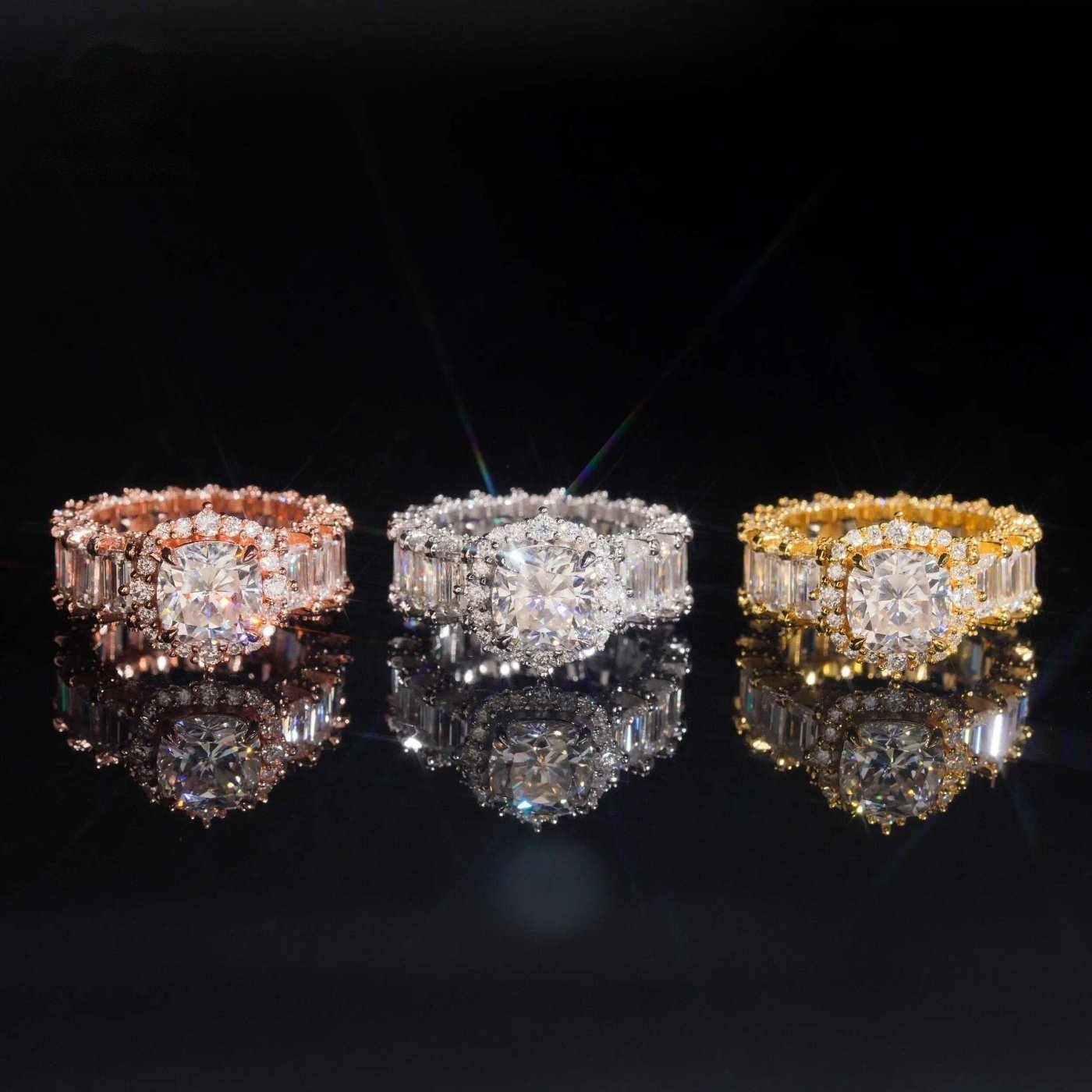 12.73ct Eternity Ring — Moissanite, 925 Silver