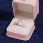 Princess Cut Solitaire Ring — Moissanite, 925 Silver