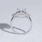 Trendy Solitaire Eternity Ring — Moissanite, 925 Silver
