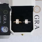 Emerald Cut Custom Engagement Ring — Moissanite, 925 Silver