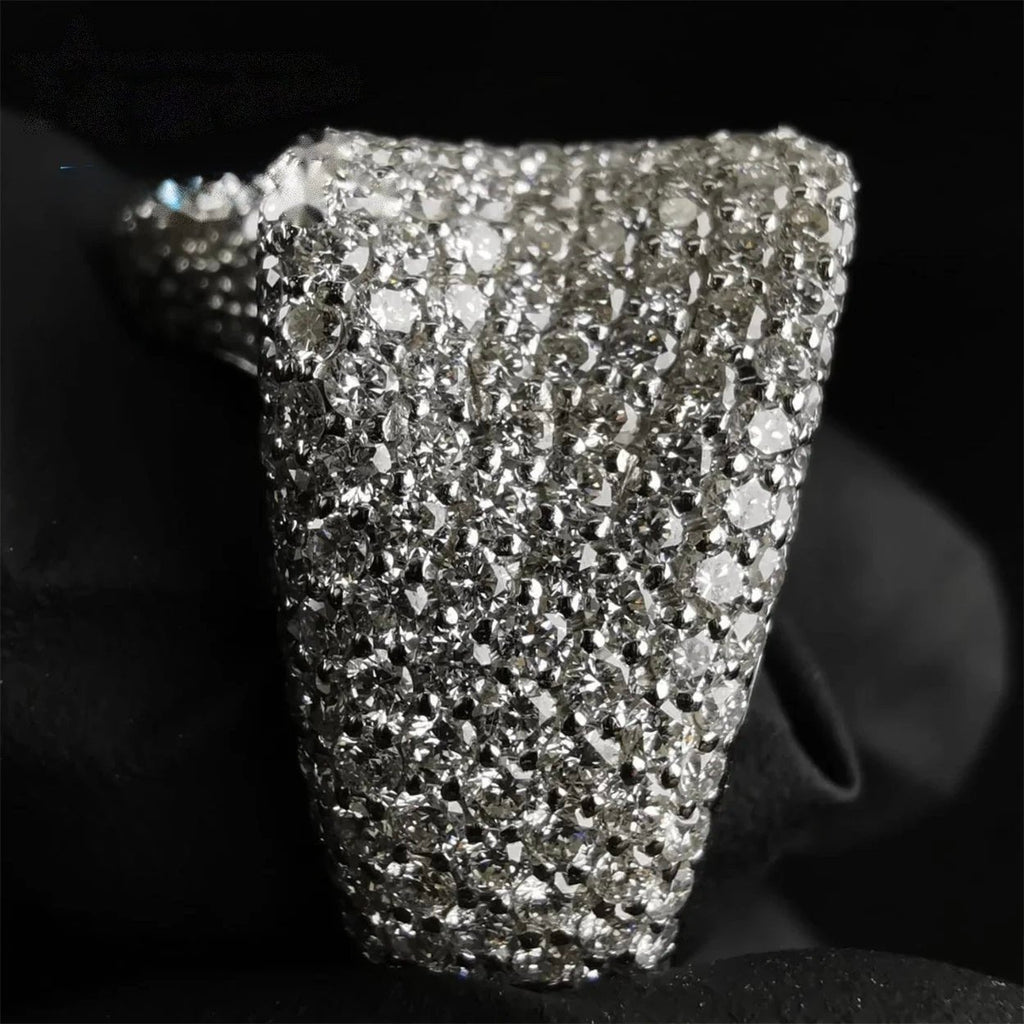 Iced Star Ring — Moissanite, 925 Silver