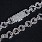 16mm Big Stone Cuban Chain — Moissanite, 925 Silver