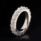 4mm Round Wedding Band Ring — Moissanite, 925 Silver