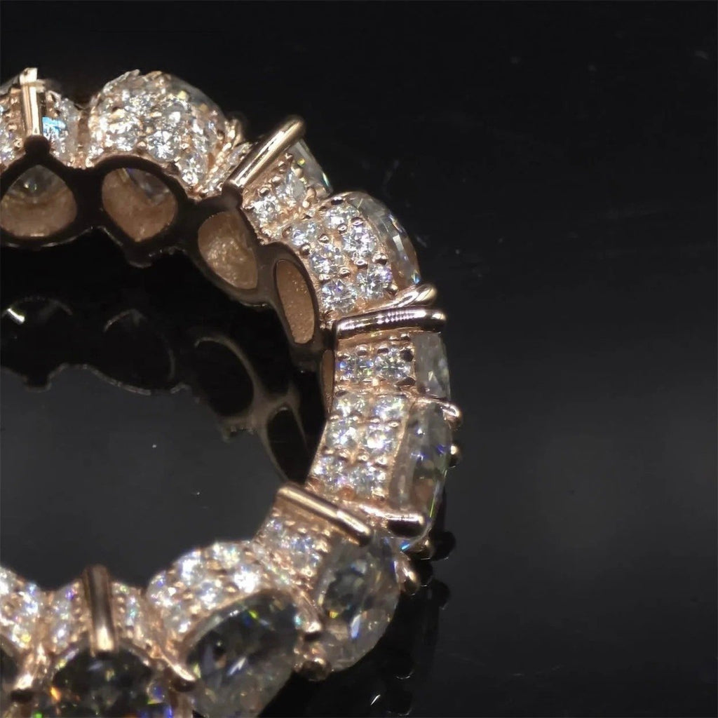 Pear & Round Eternity Band — Moissanite, 925 Silver