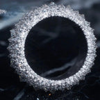 Iced Men's Ring IV — Moissanite, 925 Silver